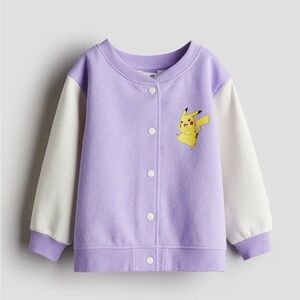 HM Purple and White Pikachu Button-Up Jacket